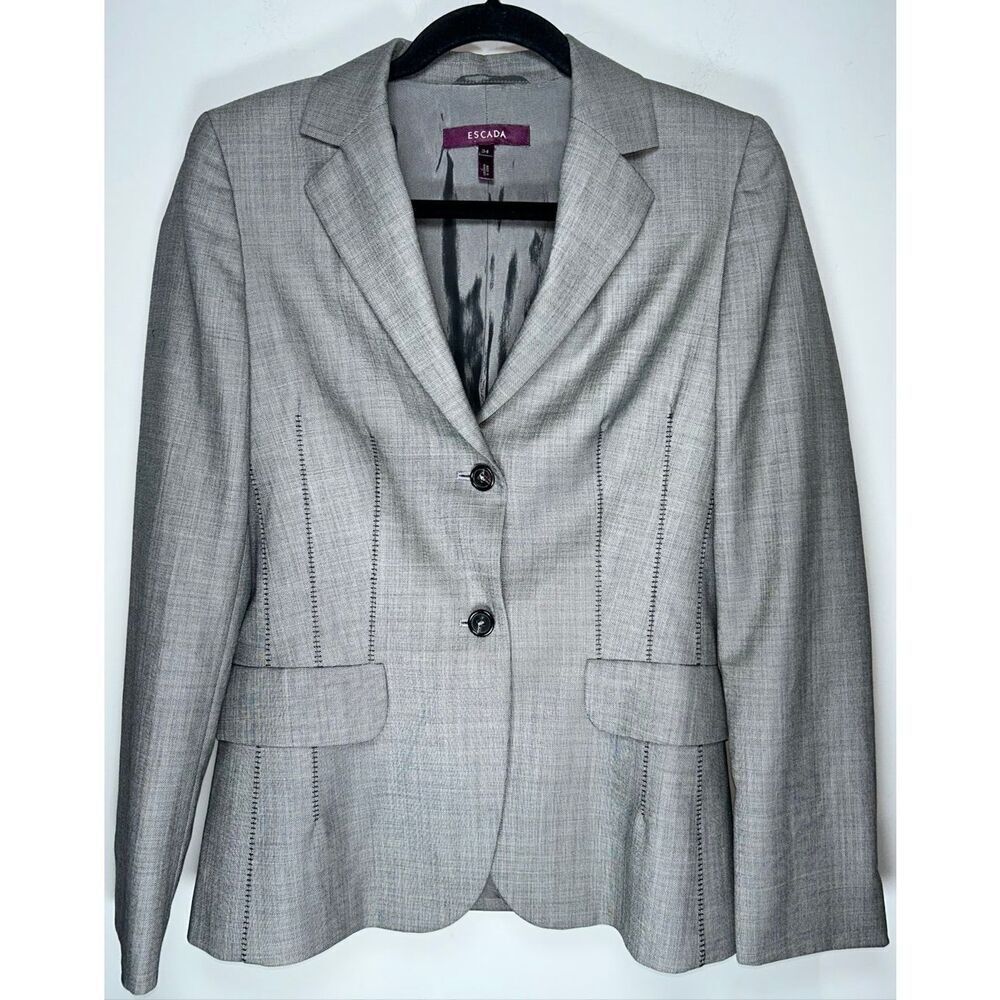 Escada gray blazer size 34